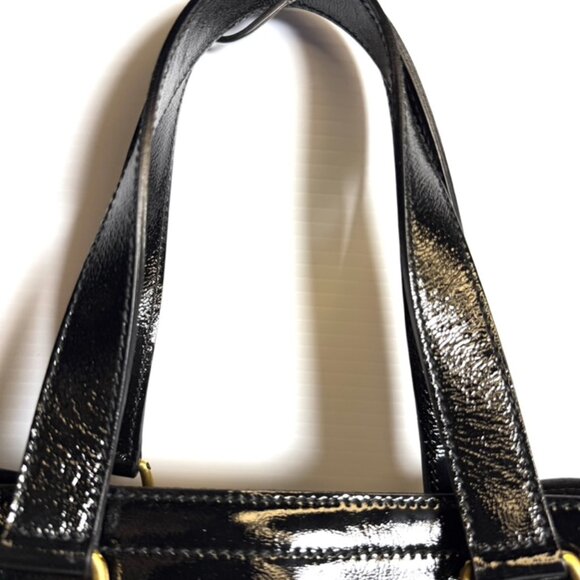 Yves Saint Laurent Rive Gauche Patent Leather Tote Bag - Picture 3 of 16